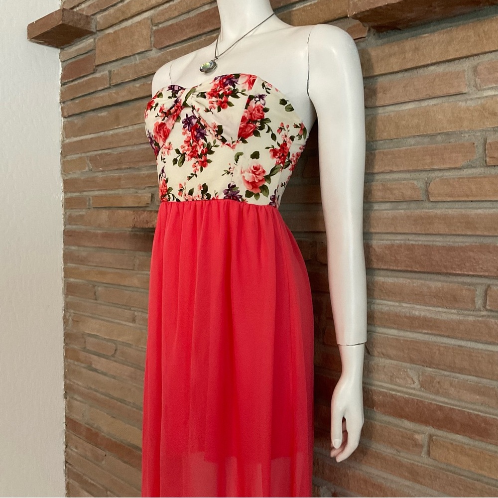 Papaya Strapless Maxi Dress Medium - Picture 2 of 8